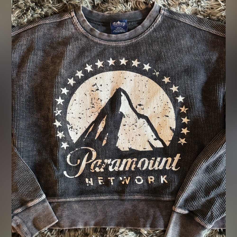 Charles River Unisex Vintage 90s Paramount Long Sleeve Crewneck Sweater Size XS - Picture 2 of 6